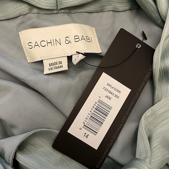 Sachin and Babi Halter Maxi Gown Dress Size 14 - Picture 7 of 7